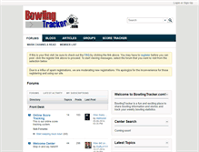 Tablet Screenshot of bowlingtracker.com